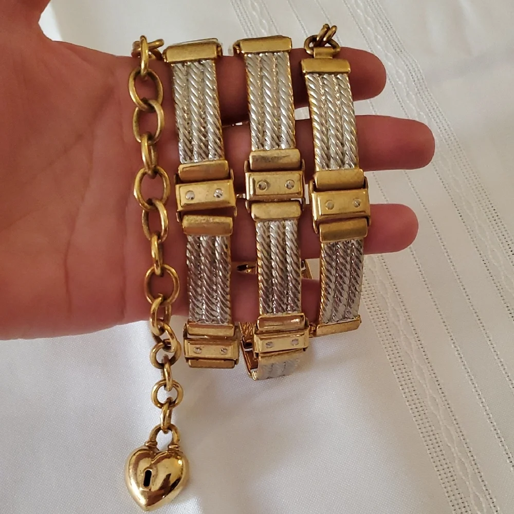 New Gold and Silver Chain Women's Belt Size 38" Total Length